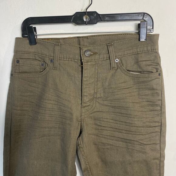 Levi’s 511 Jeans Men’s Olive Green Slim Fit 30x30 Stretch Denim Classic Grunge - Picture 3 of 7